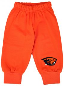 Infant and Toddler Orange Beaver Sweatpants