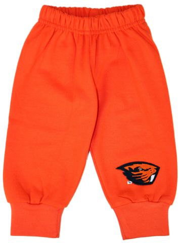 Infant and Toddler Orange Beaver Sweatpants