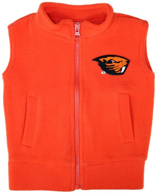 orange fleece vest