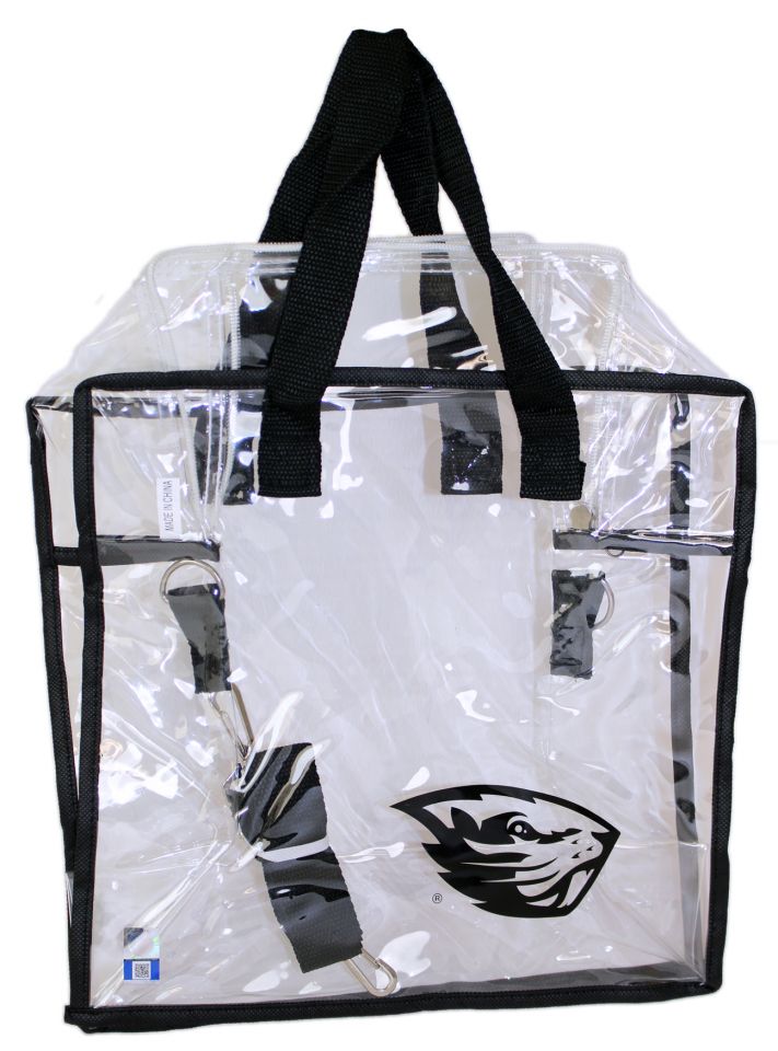 Logo Clear Vinyl Totes with Zipper Bag