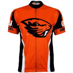 Orange Oregon State Beaver Short Sleeve Cycling Jersey