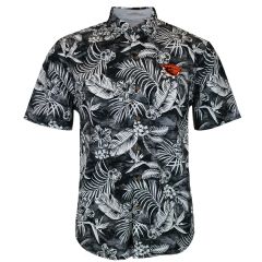 Men's Tommy Bahama Black Lush Floral Shirt with Beaver