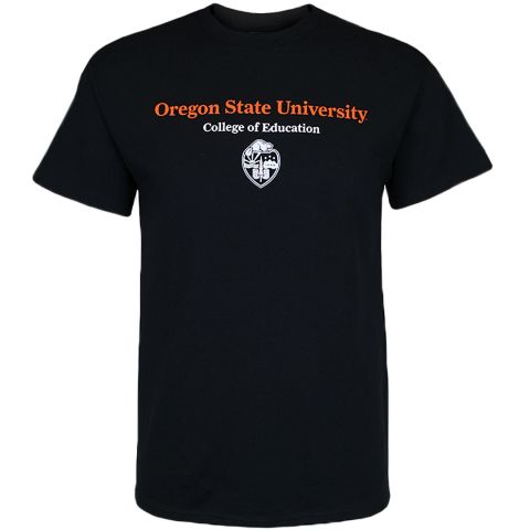 Unisex Black College of Education Tee with University Crest