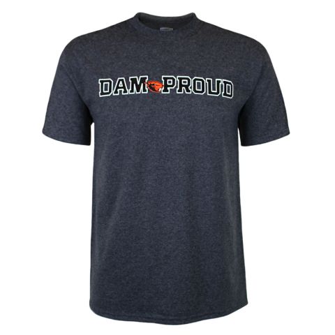 Men's Charcoal Dam Proud Beaver Tee