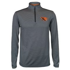 Men's Micro Stripe Lightweight Quarter-Zip Shirt with Beaver