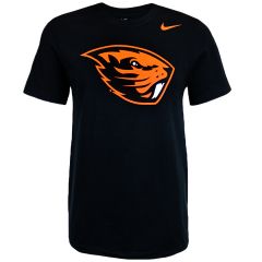 Men's Nike Black Core Tee with Beaver