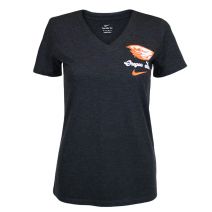 Women's Nike Dark Grey V-Neck Tee with Beaver