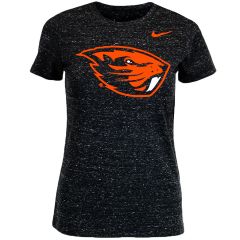 Women's Nike Heather Grey Tee with Beaver