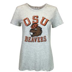 Women's Relaxed Grey OSU Benny Beavers Tee