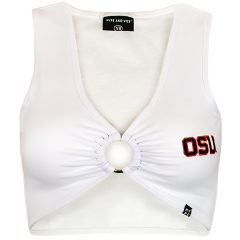 Women's White Ring Top with OSU