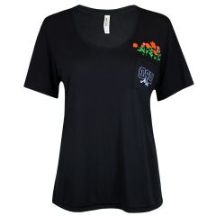 Women's Black OSU Mom Pocket Tee