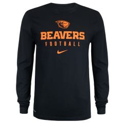 Men's Nike Black Team Issue Beavers Football Tee