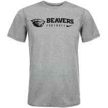 Men's Nike Grey Heather Team Issue Beavers Football Tee