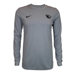 Men's Nike Grey Long Sleeve Coach Tee with Beaver