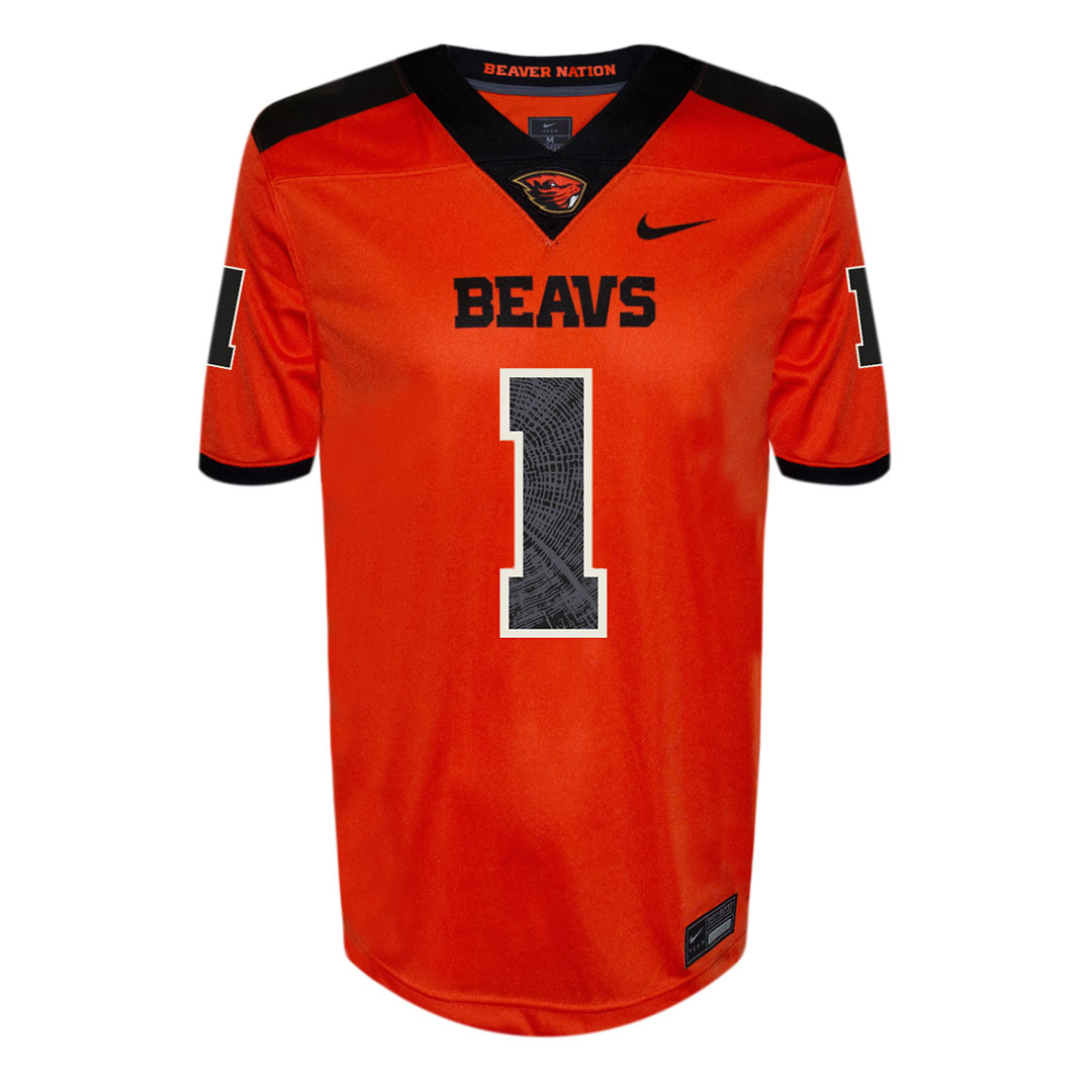 Osu Beaver Store Men's Nike Orange beavs Football Jersey