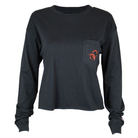 Women's Black Long Sleeve with Pocket