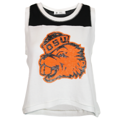 Women's White and Black Tank with Benny