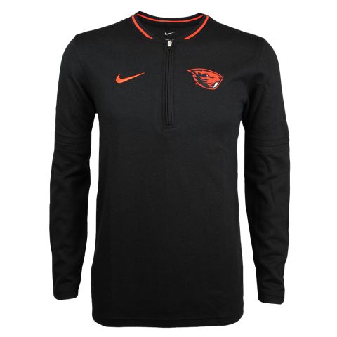 Men's Nike Black Coach Half-Zip with Beaver