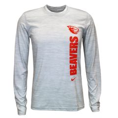 Men's Nike Team Issue Light Grey Beavers Long Sleeve Tee