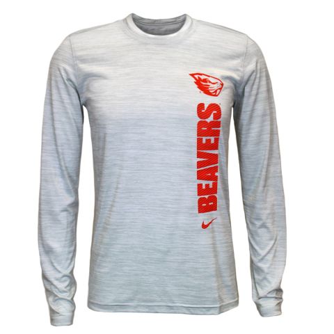 Men's Nike Team Issue Light Grey Beavers Long Sleeve Tee