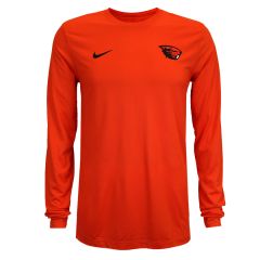 Men's Nike Orange Beaver Long Sleeve Tee