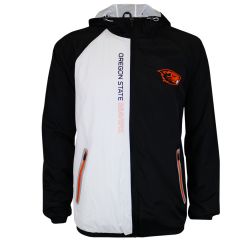 Men's Color Block Full-Zip Wind Jacket with Beaver