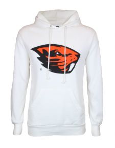 Value White Hoodie with Beaver
