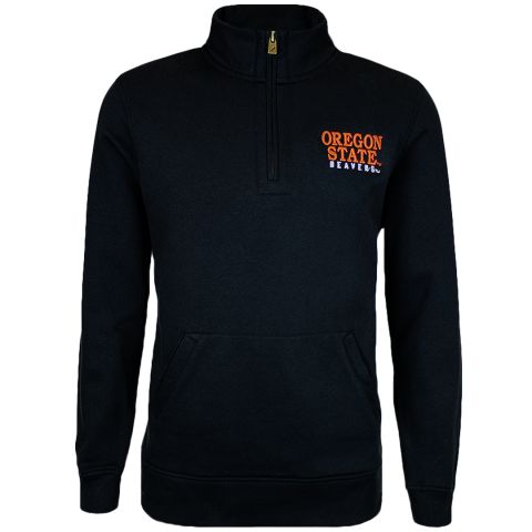 Men's Black Oregon State Beavers Quarter-Zip