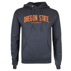 Unisex Black Champion Hoodie with 3D Oregon State