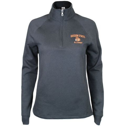 Women's Black Alumni Quarter-Zip with Benny