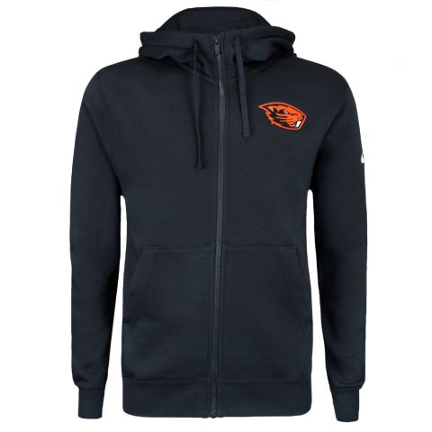 Men's Nike Black Full-Zip Club Hoodie with Beaver