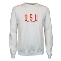 Unisex Champion White 3D Crew with OSU Beavers