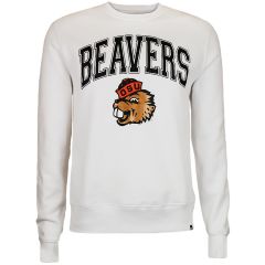 Men's White Beavers Crew with Benny
