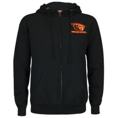 Men's Black Full-Zip Oregon State Hoodie