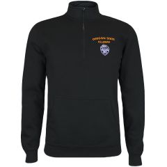 Men's Black Oregon State Alumni Quarter-Zip with University Crest