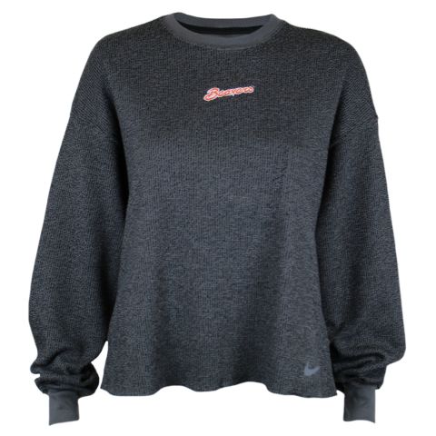 Women's Nike Iron Grey Beavers Yoga Crew