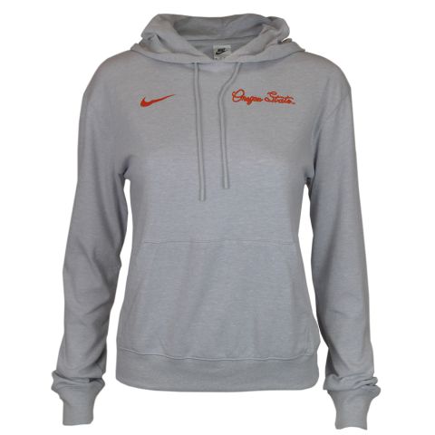 Women's Nike Grey Oregon State Gym Hoodie