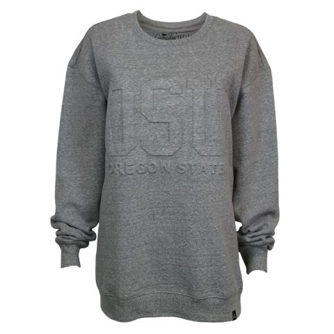 Women's Gray Block OSU Fleece Crew