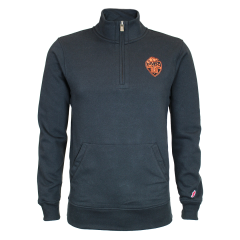 Men's Black University Crest Quarter-Zip