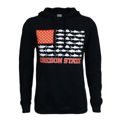 Men's Columbia Black Oregon State Fish Flag Hoodie