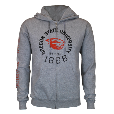 Men's Champion Full-Zip Hoodie with Oregon State University