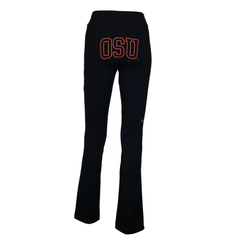 Women's Black Flared Leggings with OSU