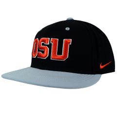 Nike Grey Bill Fitted Hat with OSU