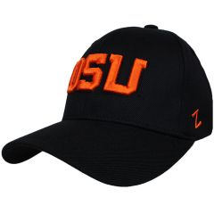 Black Fitted Block OSU Hat