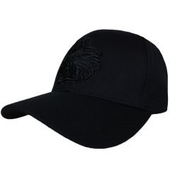 Black Fitted Hat with Tonal Black Benny