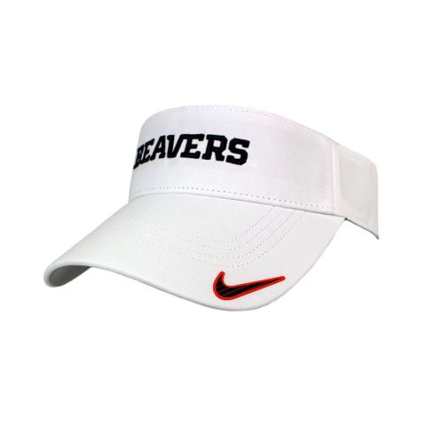 Nike White Beavers Ace Visor