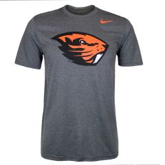 Men's Nike Charcoal Dri-Fit Tee with Beaver