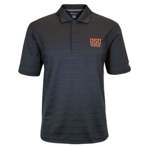 Men's Champion Black OSU Grandpa Polo