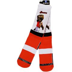 Orange and White Benny Mascot Socks