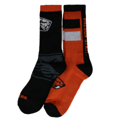 Black and Orange Beavers Socks Two-Pack